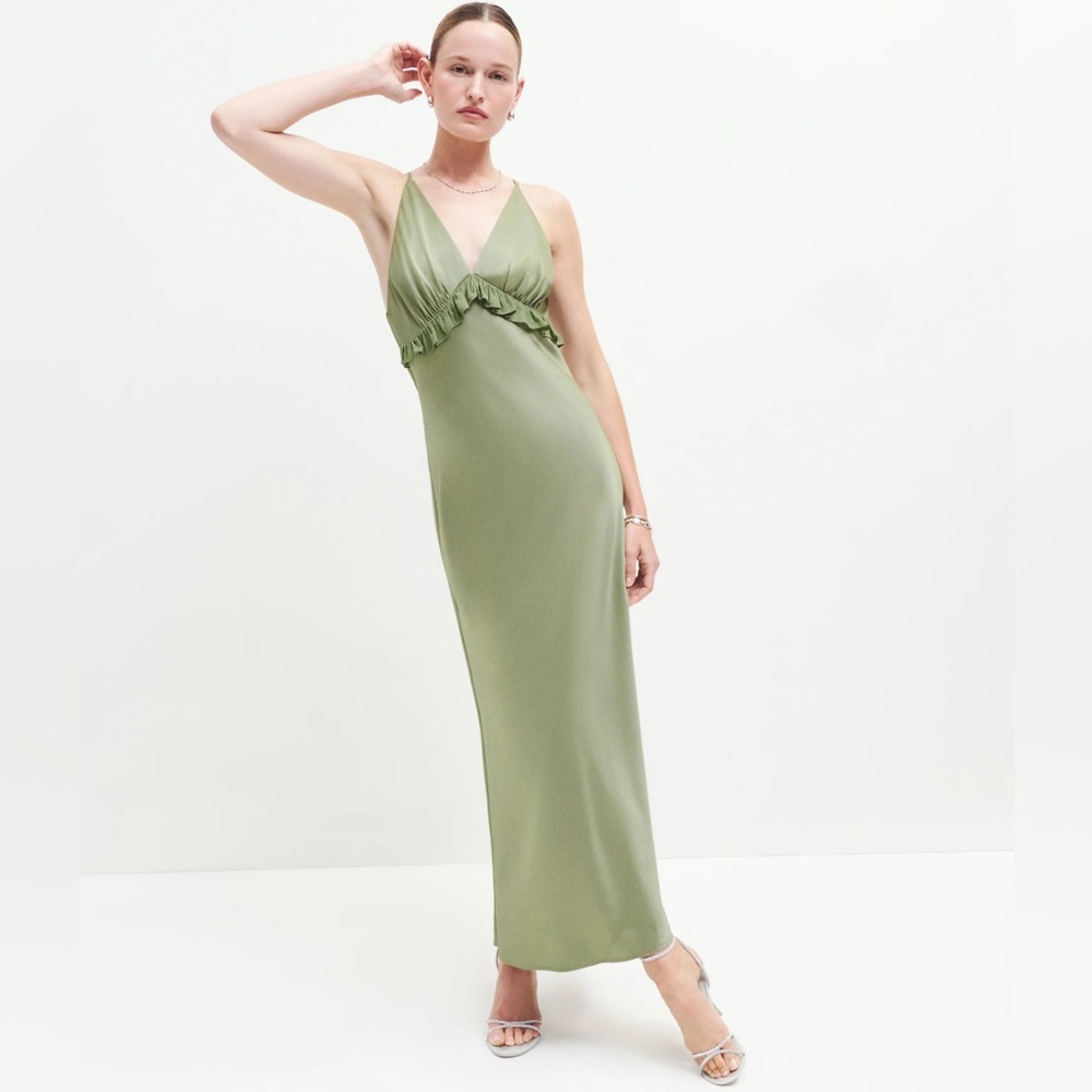 Reformation Madrigal Satin Dress